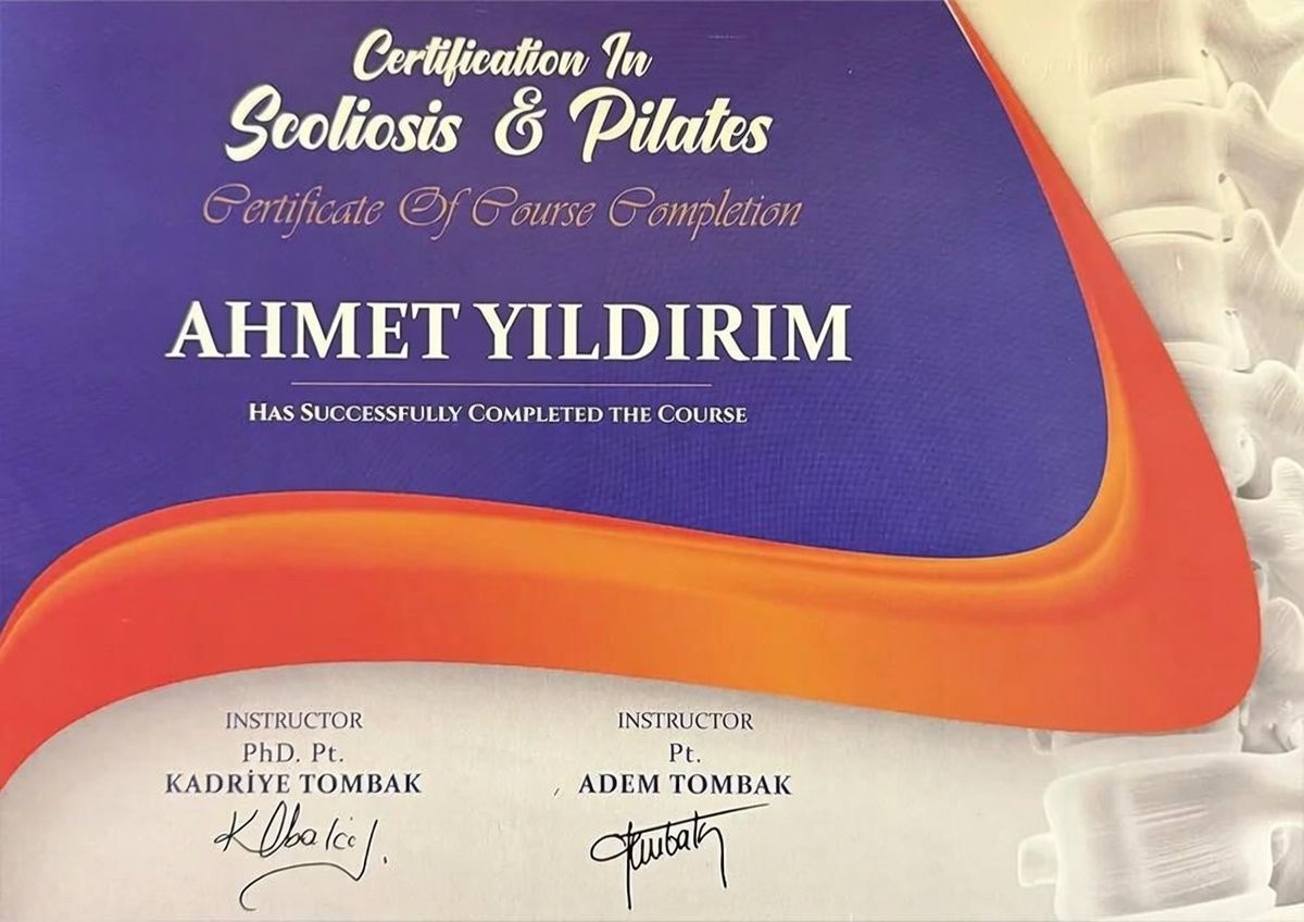 Ahmet Yıldırım skolyoz değerlendirme sertifikası